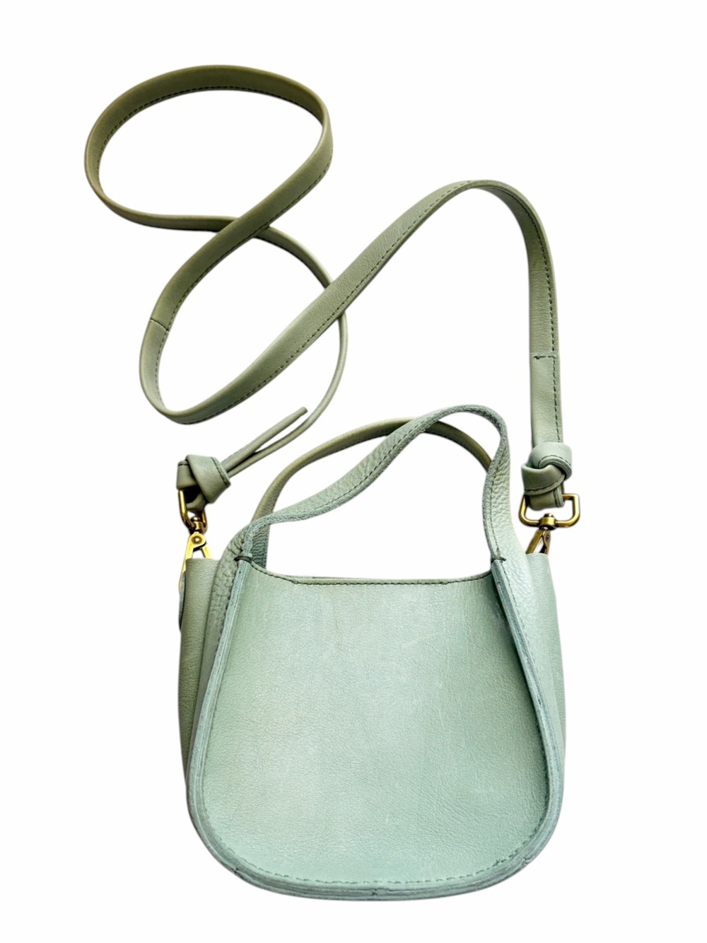 Madewell Micro Sydney Leather Crossbody Bag Dusty Fern
